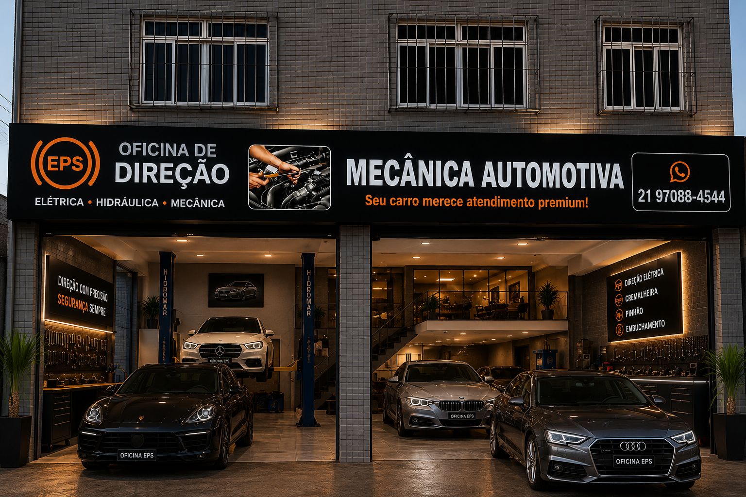 Fachada da Oficina EPS de direção elétrica no Engenho da Rainha, Rio de Janeiro